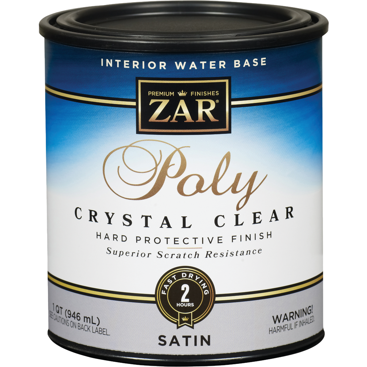 ZAR Aqua Satin Water-Based Interior Polyurethane, 1 Qt.