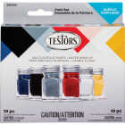 Testors Acrylic Paint Set (Blue, Black, Silver, Red, White, Yellow) Image 1