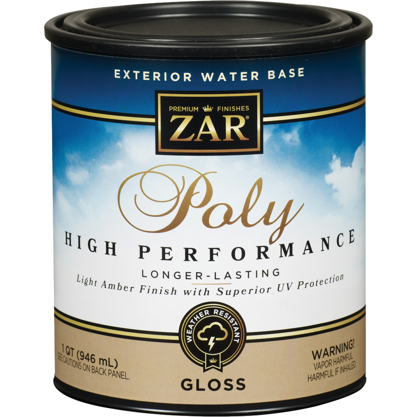 ZAR Gloss Clear Water Based Exterior Polyurethane, 1 Qt. Image 1