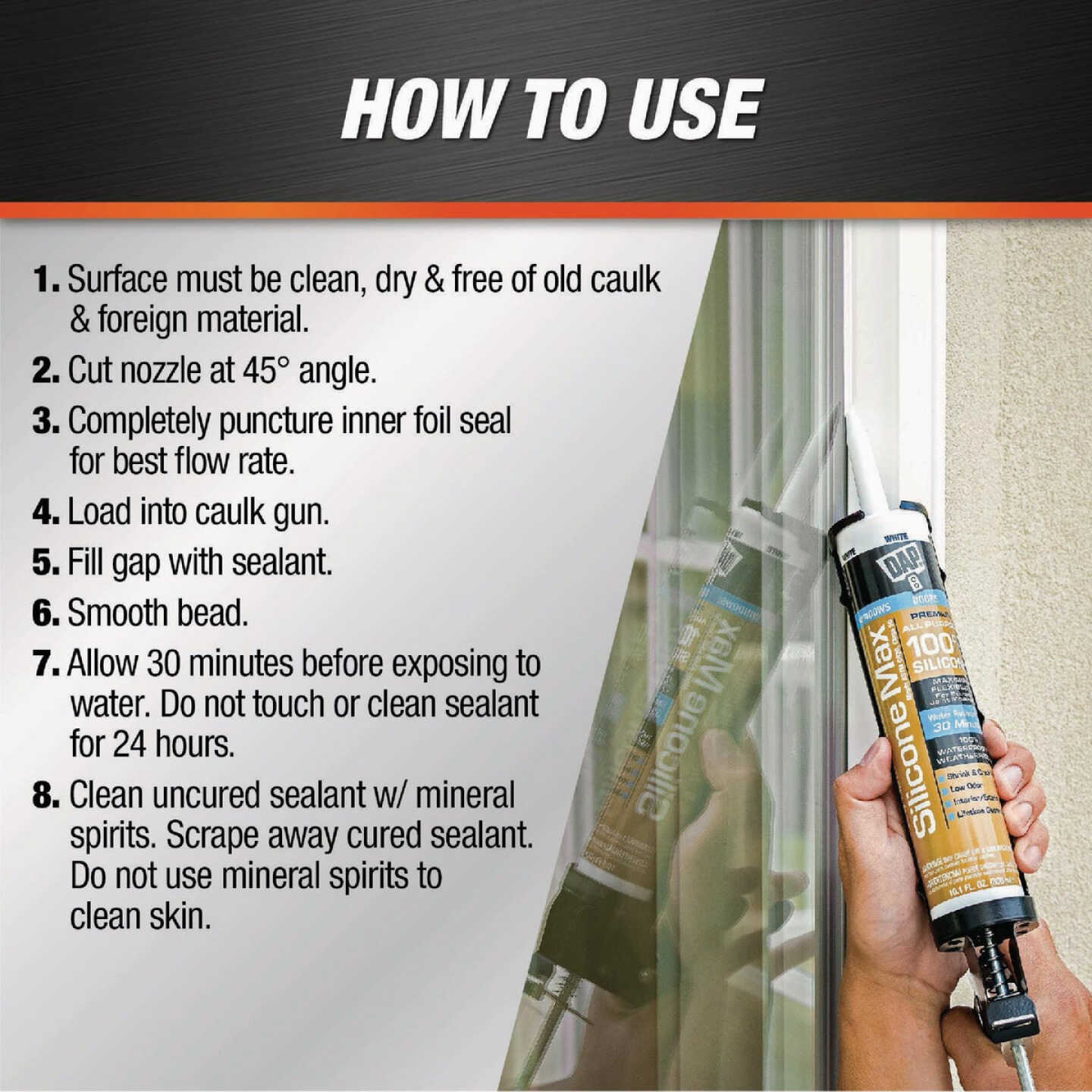 Dap 10.1 Oz. Gray Silicone Max Premium Sealant Image 3