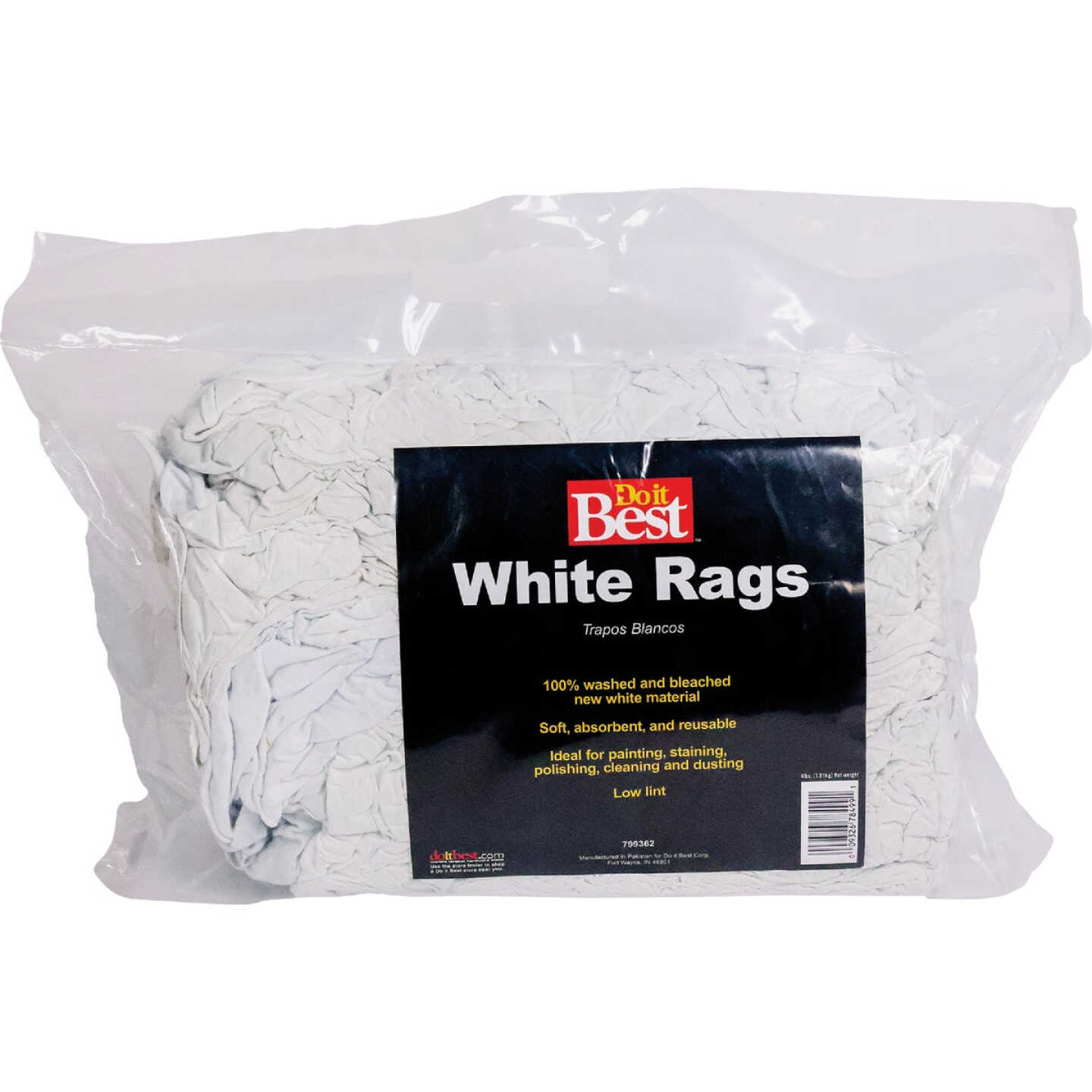 Do it Best White Knit Painter's Rags (4 Lb.) Image 1