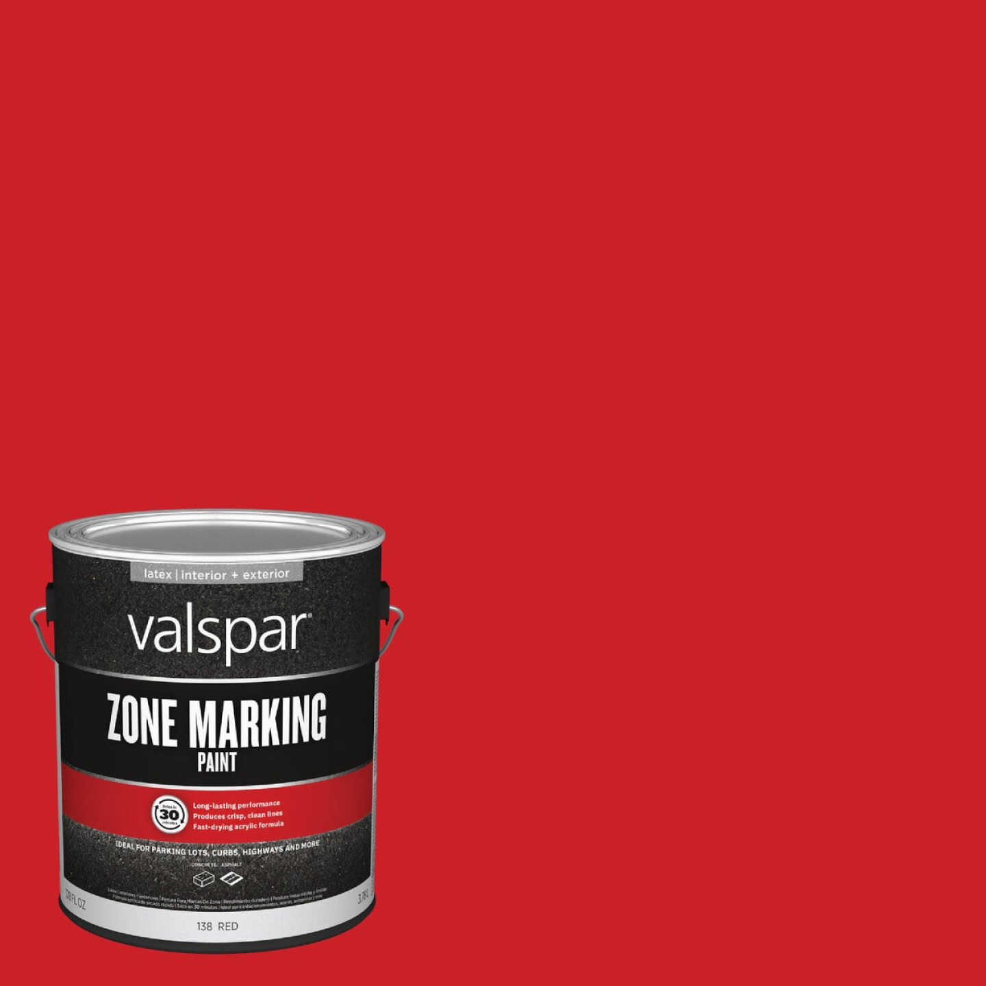 Valspar 1 Gal. Red Latex Traffic & Zone Marking Paint Image 1