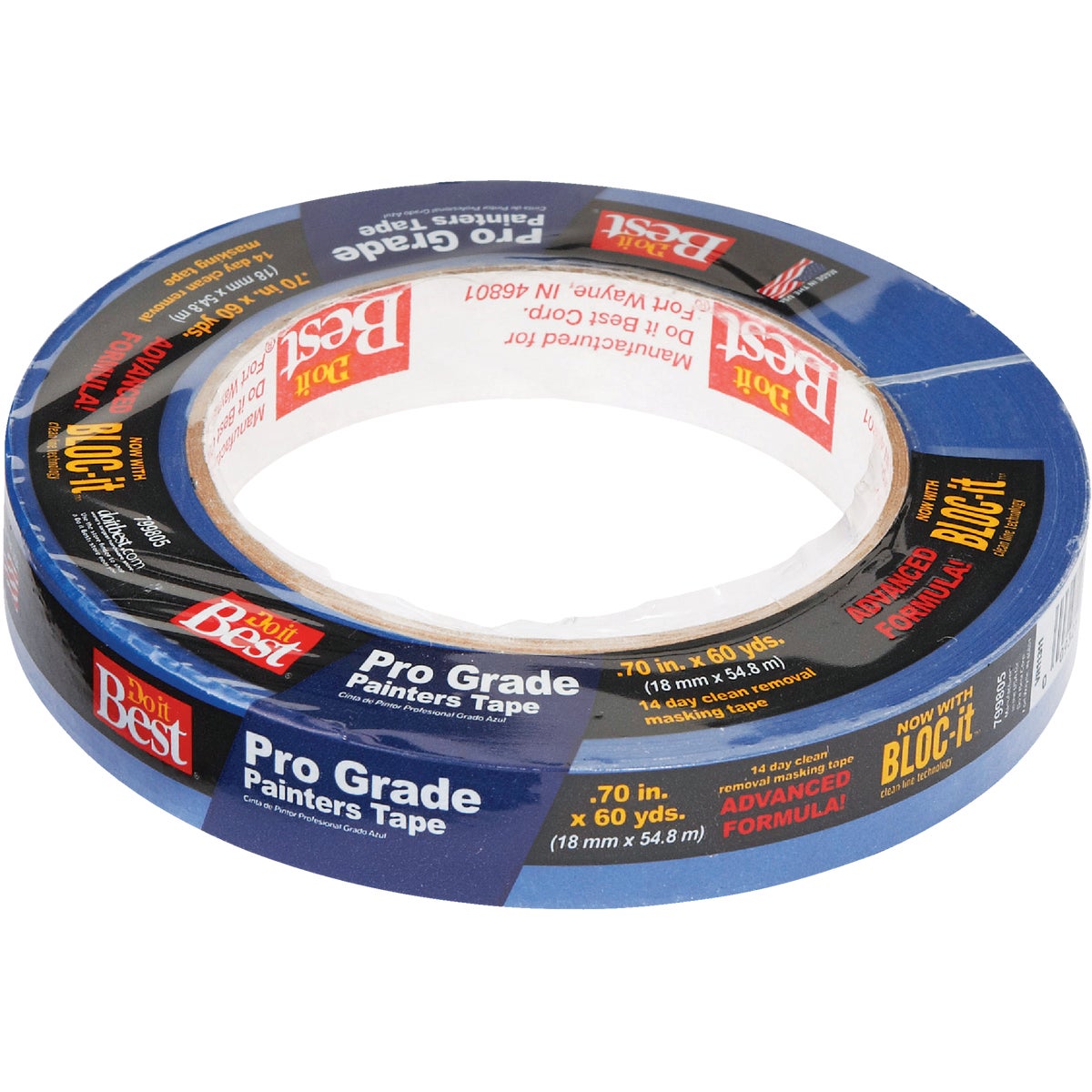 Do it Best Pro Grade 0.70 In. x 60 Yd. Blue Painter's Masking Tape Image 3