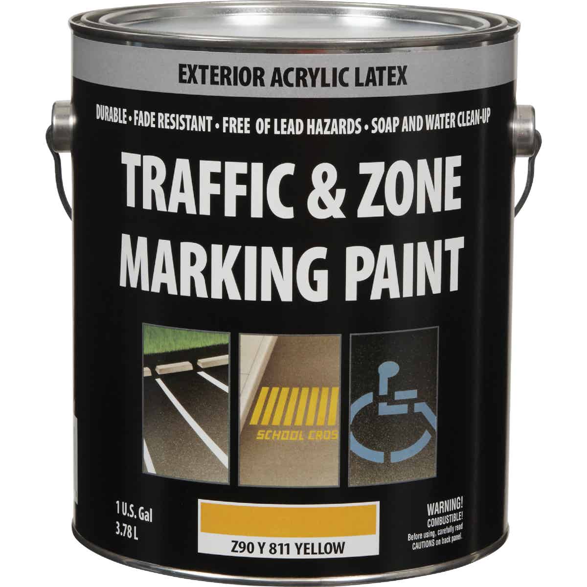 Traffic & Zone Yellow Latex Gallon Traffic Paint