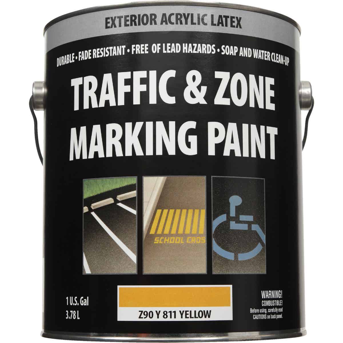 Traffic & Zone Yellow Latex Gallon Traffic Paint Image 2