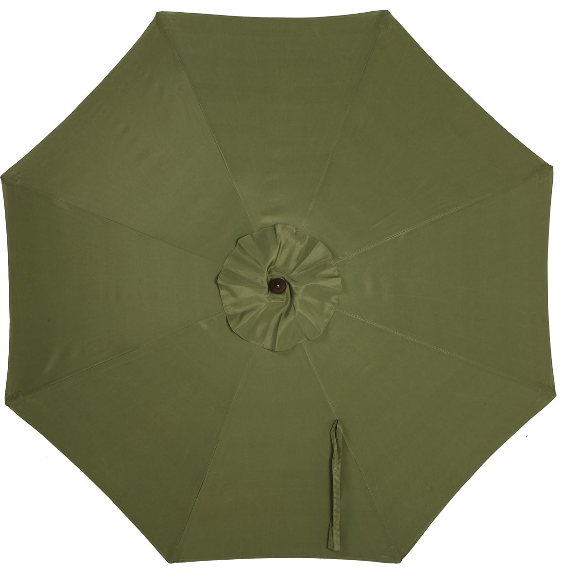 Outdoor Expressions 7.5 Ft. Pulley Heather Green Market Patio Umbrella with Chrome Plated Hardware Image 3