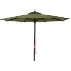Outdoor Expressions 9 Ft. Pulley Heather Green Market Patio Umbrella with Chrome Plated Hardware Image 1