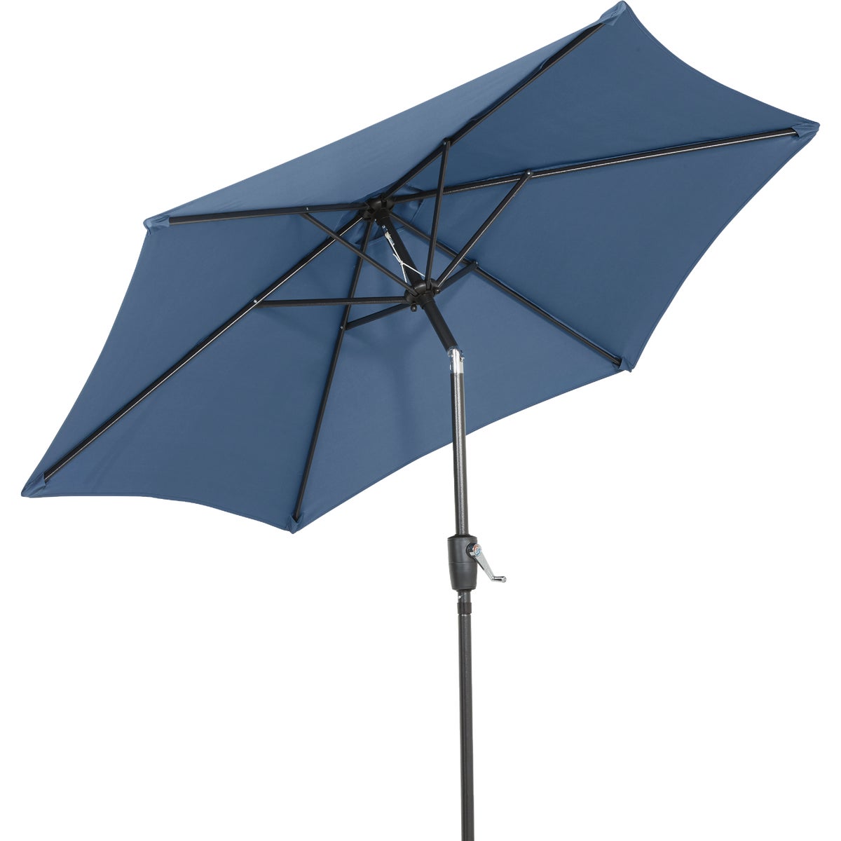 Outdoor Expressions 7.5 Ft. Aluminum Tilt/Crank Heather Blue Patio Umbrella Image 4