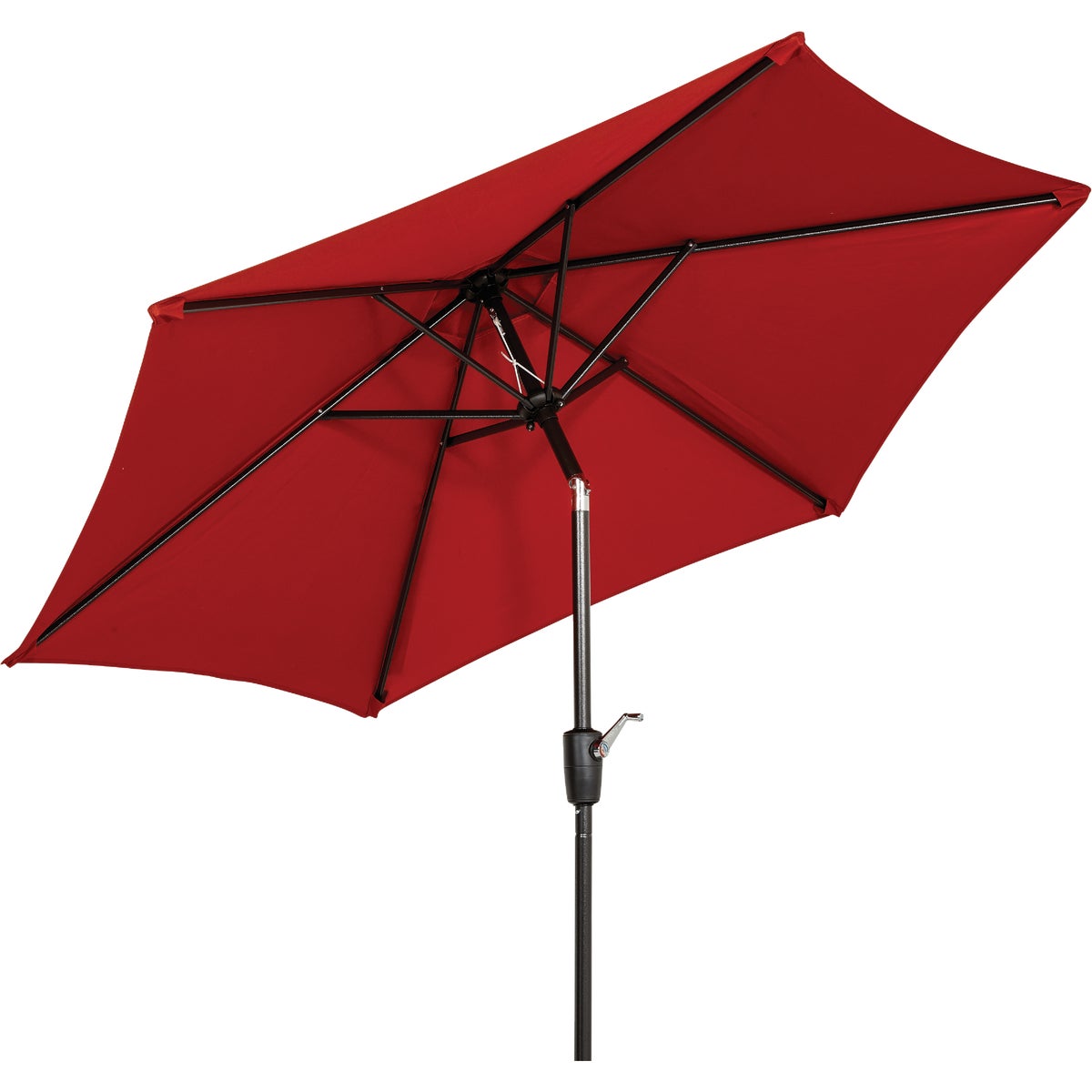 Outdoor Expressions 7.5 Ft. Aluminum Tilt/Crank Crimson Red Patio Umbrella Image 3