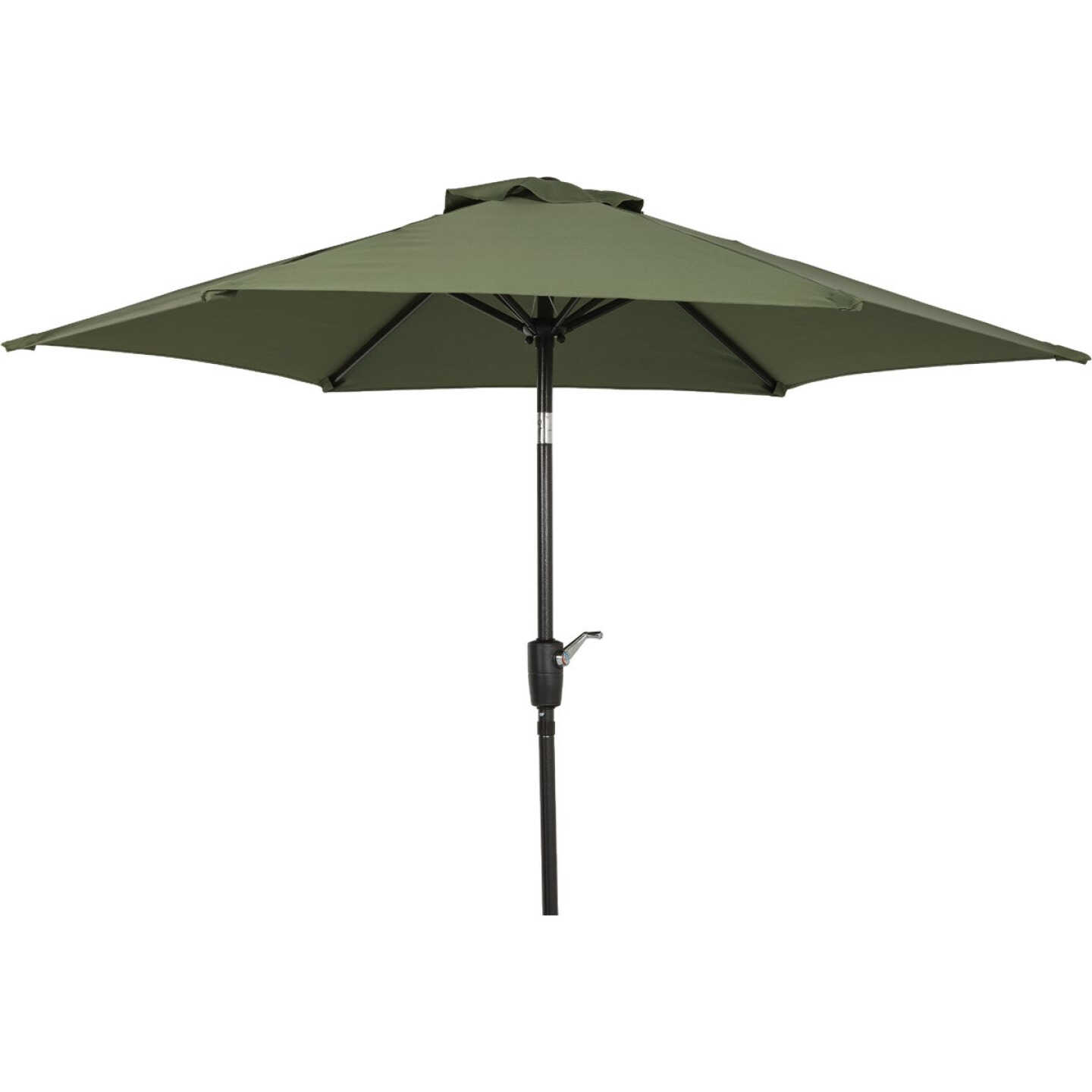 Outdoor Expressions 7.5 Ft. Aluminum Tilt/Crank Heather Green Patio Umbrella Image 1