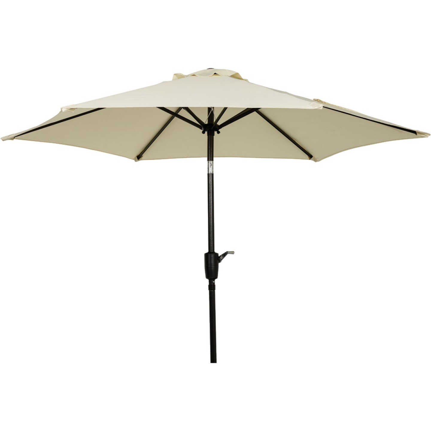 Outdoor Expressions 7.5 Ft. Aluminum Tilt/Crank Cream Patio Umbrella Image 1