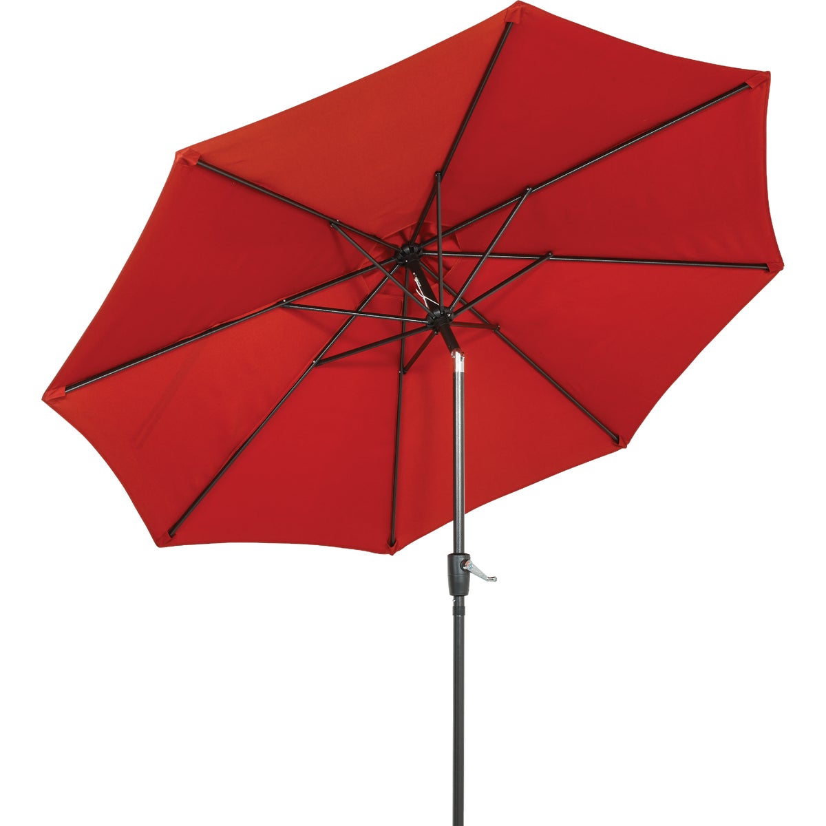 Outdoor Expressions 9 Ft. Aluminum Tilt/Crank Crimson Red Patio Umbrella Image 3