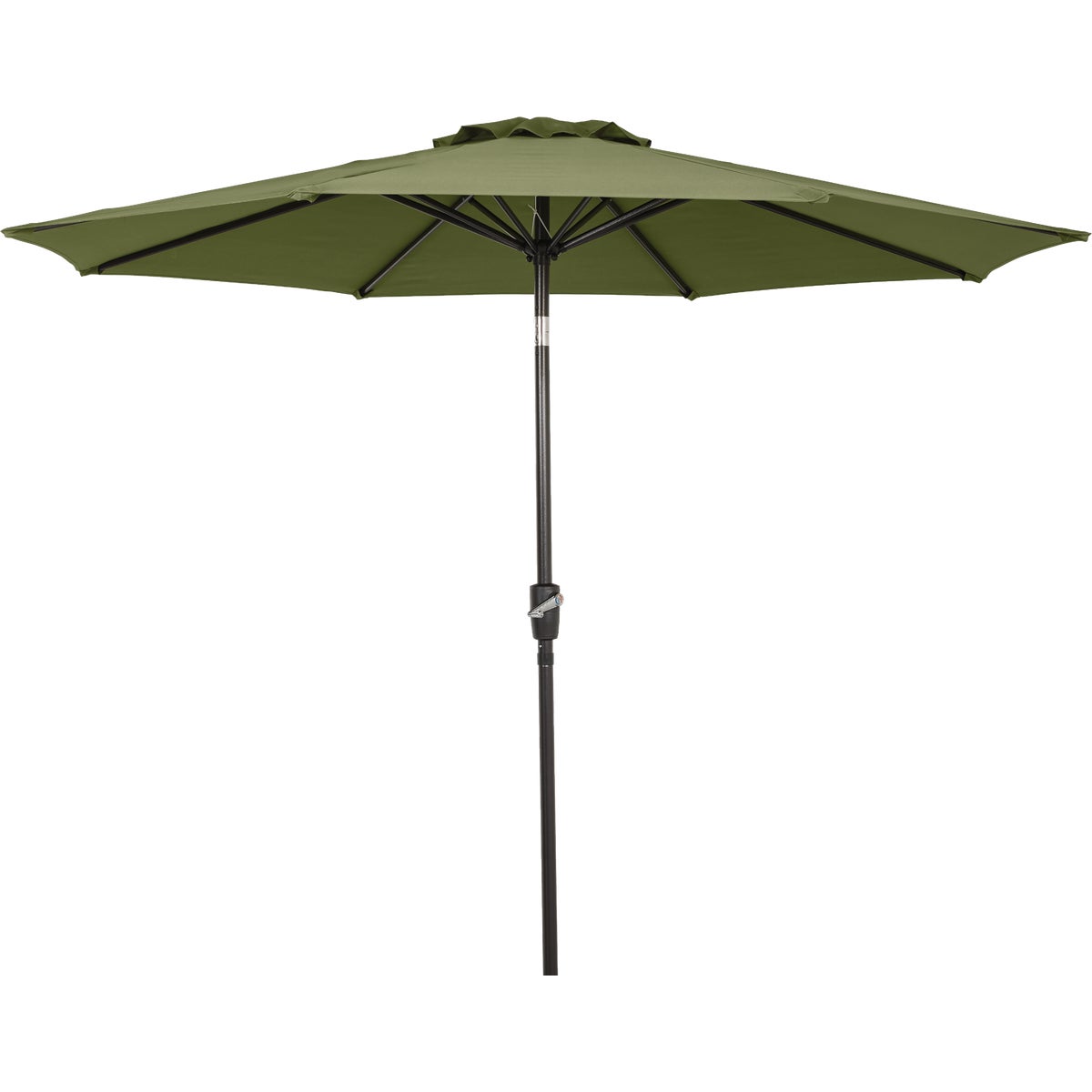 Outdoor Expressions 9 Ft. Aluminum Tilt/Crank Heather Green Patio Umbrella Image 1