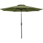 Outdoor Expressions 9 Ft. Aluminum Tilt/Crank Heather Green Patio Umbrella Image 1