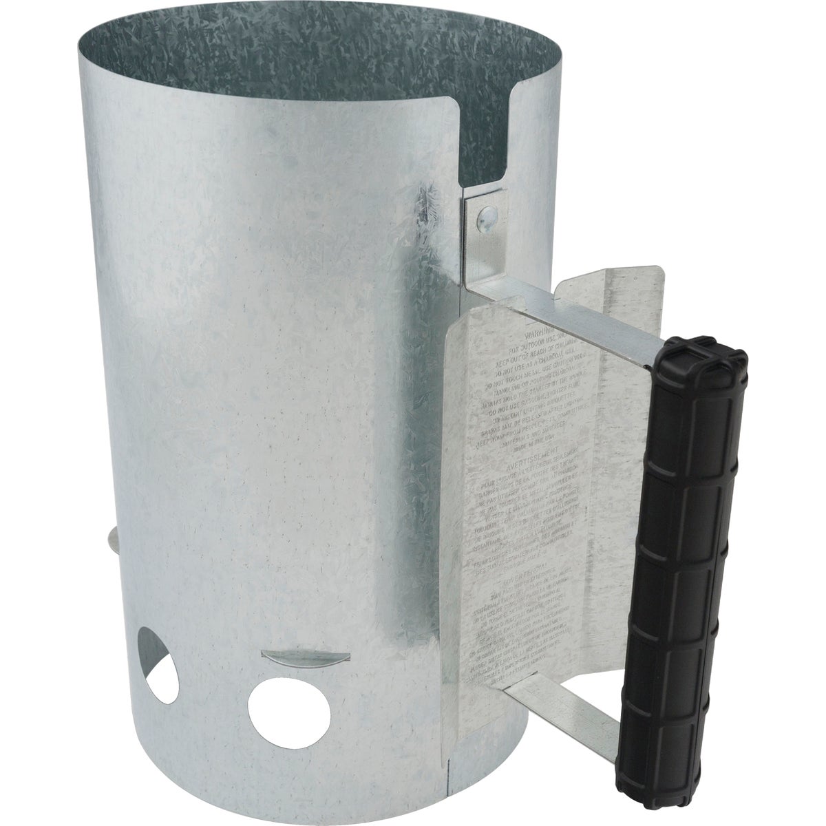 GrillPro 6.5 In. Aluminized Steel, Wood Handle Chimney Charcoal Starter Image 1