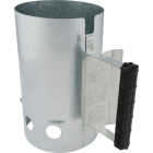 GrillPro 6.5 In. Aluminized Steel, Wood Handle Chimney Charcoal Starter Image 1