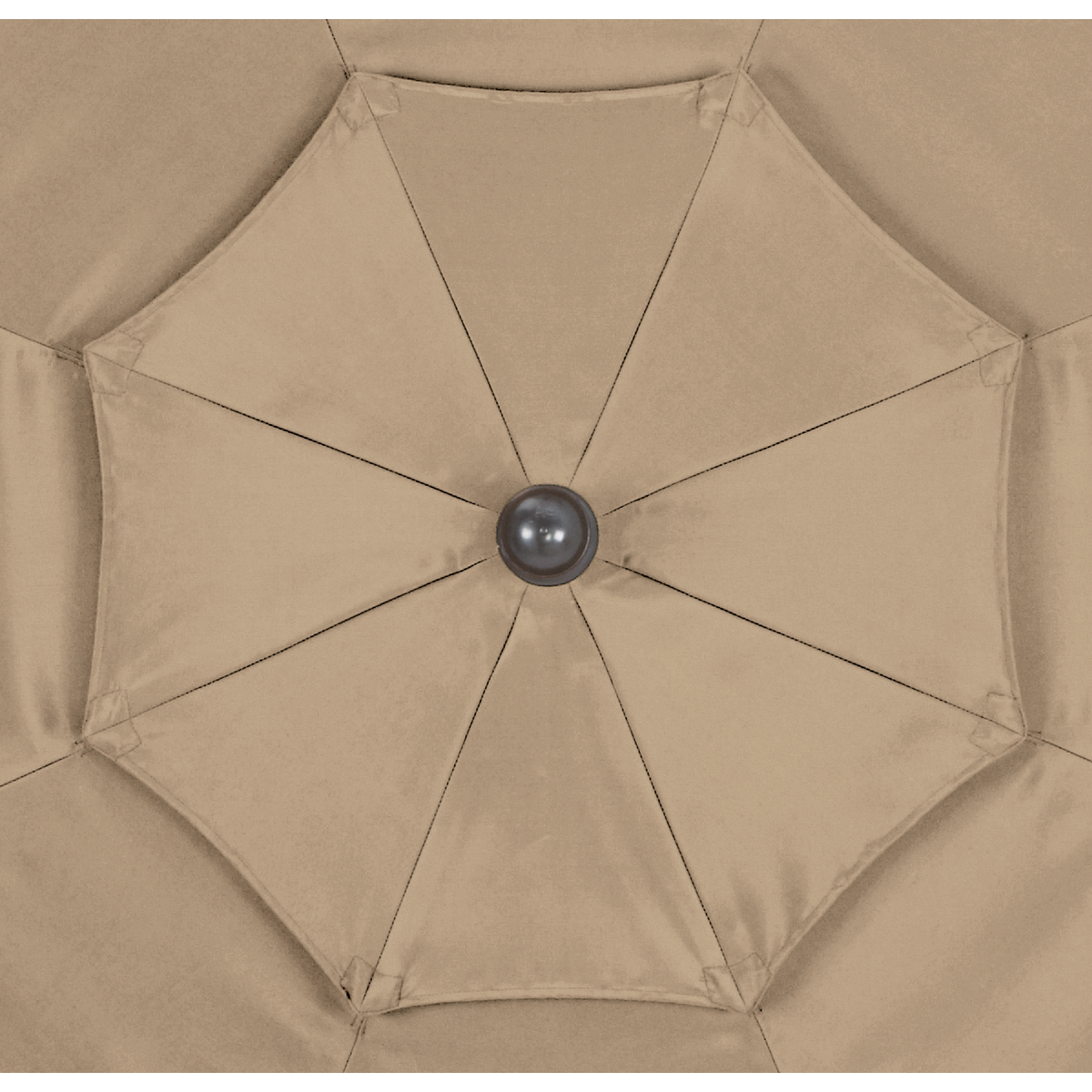 Outdoor Expressions 9 Ft. 3-Tier Tilt/Crank Tan Patio Umbrella Image 7