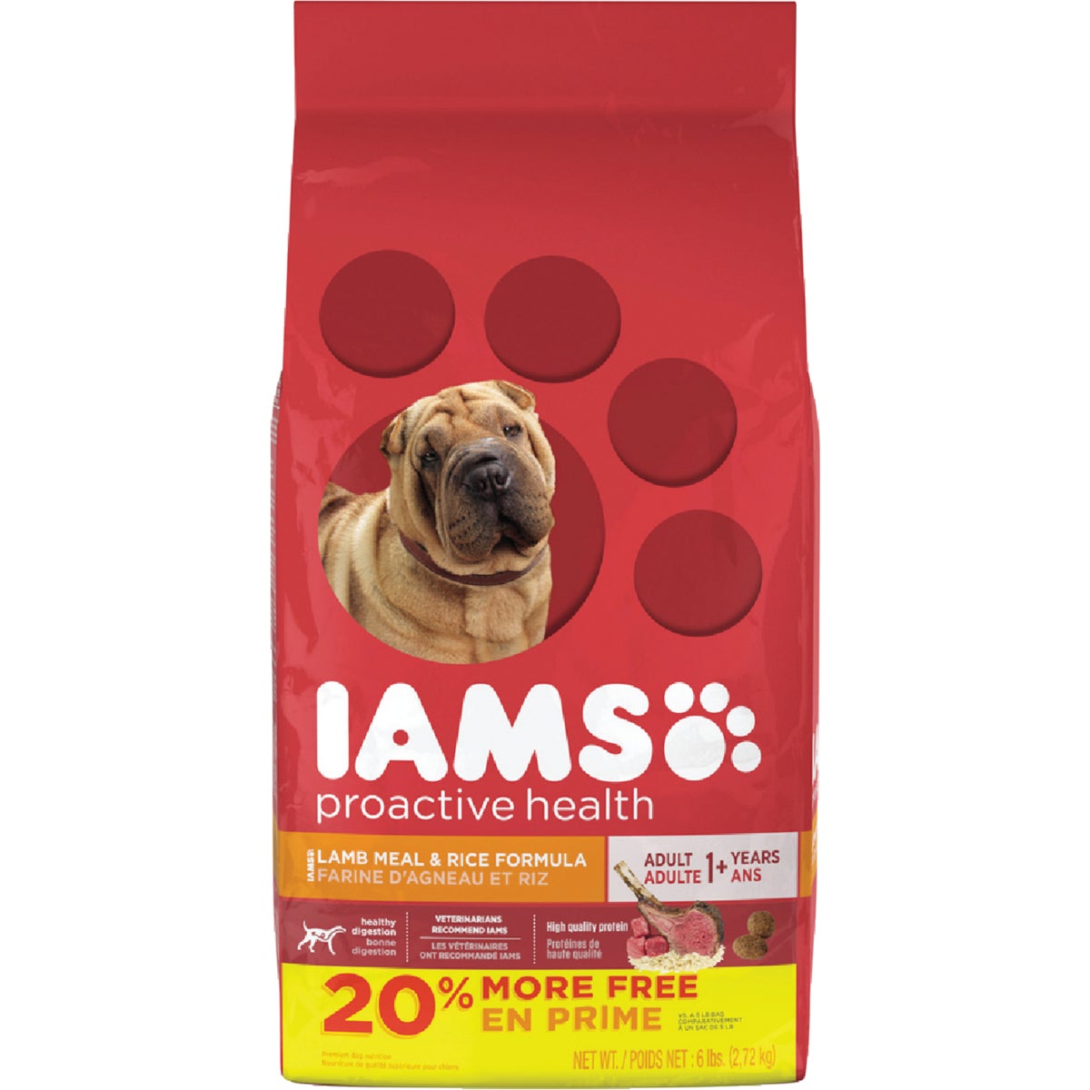 IAMS Proactive Health Lamb Meal & Rice Formula 6 Lb. Adult Dry Dog Food
