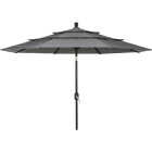 Outdoor Expressions 9 Ft. 3-Tier Tilt/Crank Smoke Gray Patio Umbrella Image 4