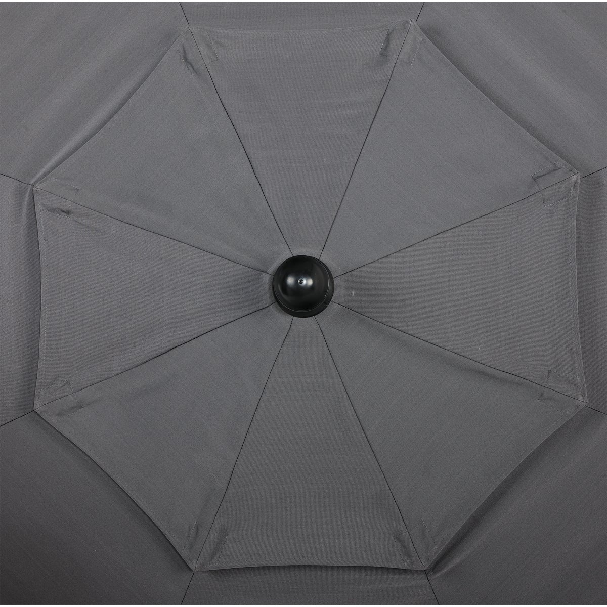Outdoor Expressions 9 Ft. 3-Tier Tilt/Crank Smoke Gray Patio Umbrella Image 6