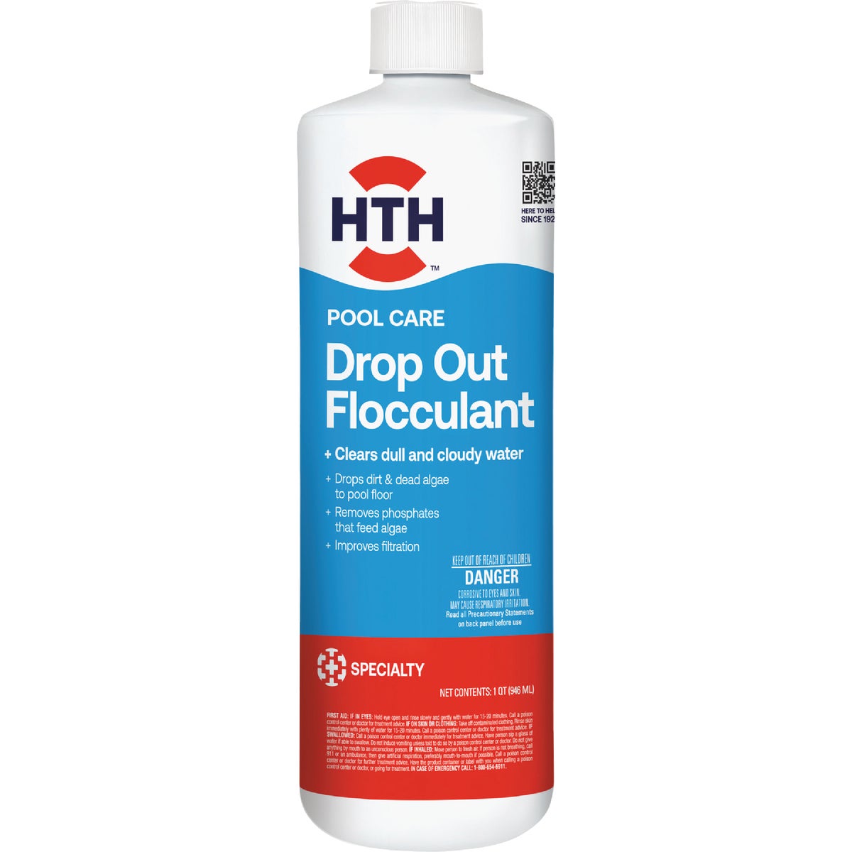 HTH Pool Care Drop Out 1 Qt. Liquid Flocculant