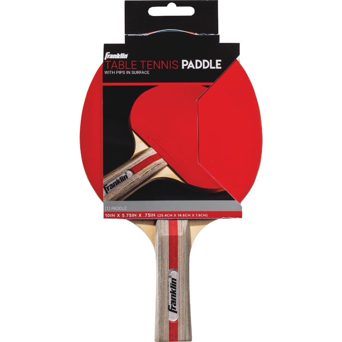 Franklin Flared Handle Rubber Face Table Tennis Paddle