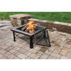 Outdoor Expressions 30 In. Slate Square Steel Fire Pit Image 3