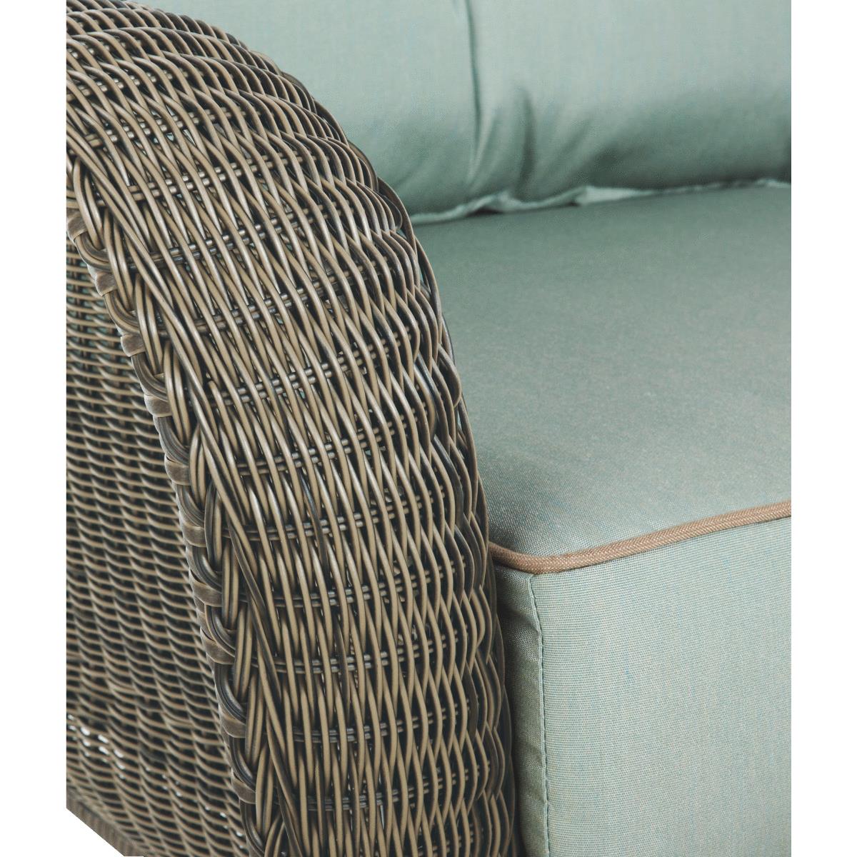 Glenwood Brown Wicker Chair With Cushions