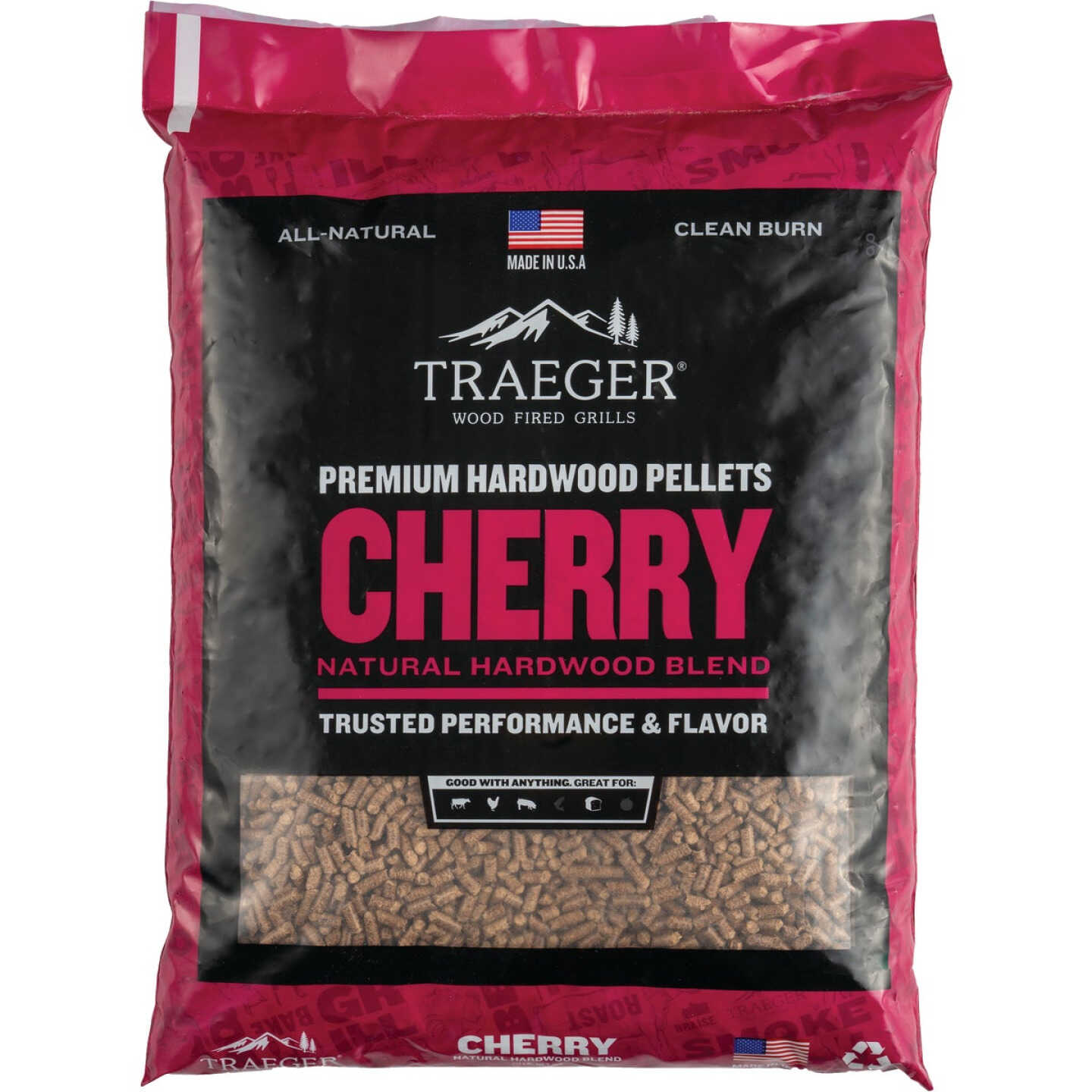 Traeger 20 Lb. Cherry All-Natural Wood Grilling Pellets Image 1