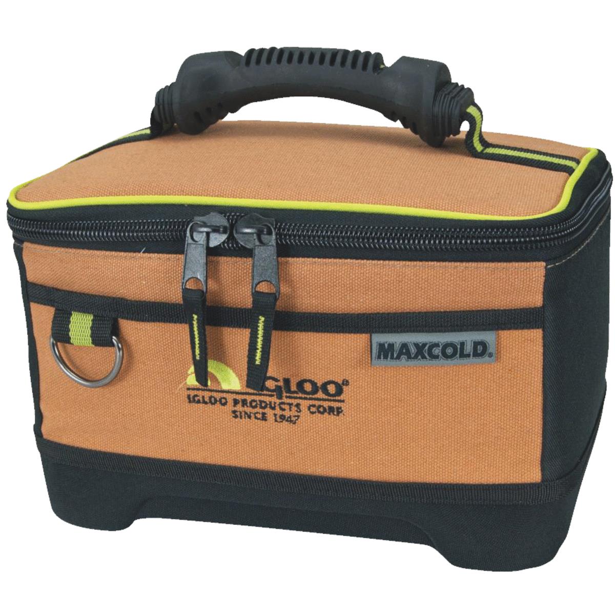 Igloo Workman MaxCold MealToGo 9-Can Soft-Side Cooler, Orange