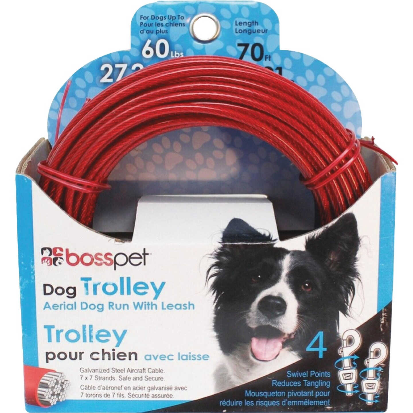 Boss Pet Guardian Gear Dog 70 Ft. Dog Trolley System Image 1