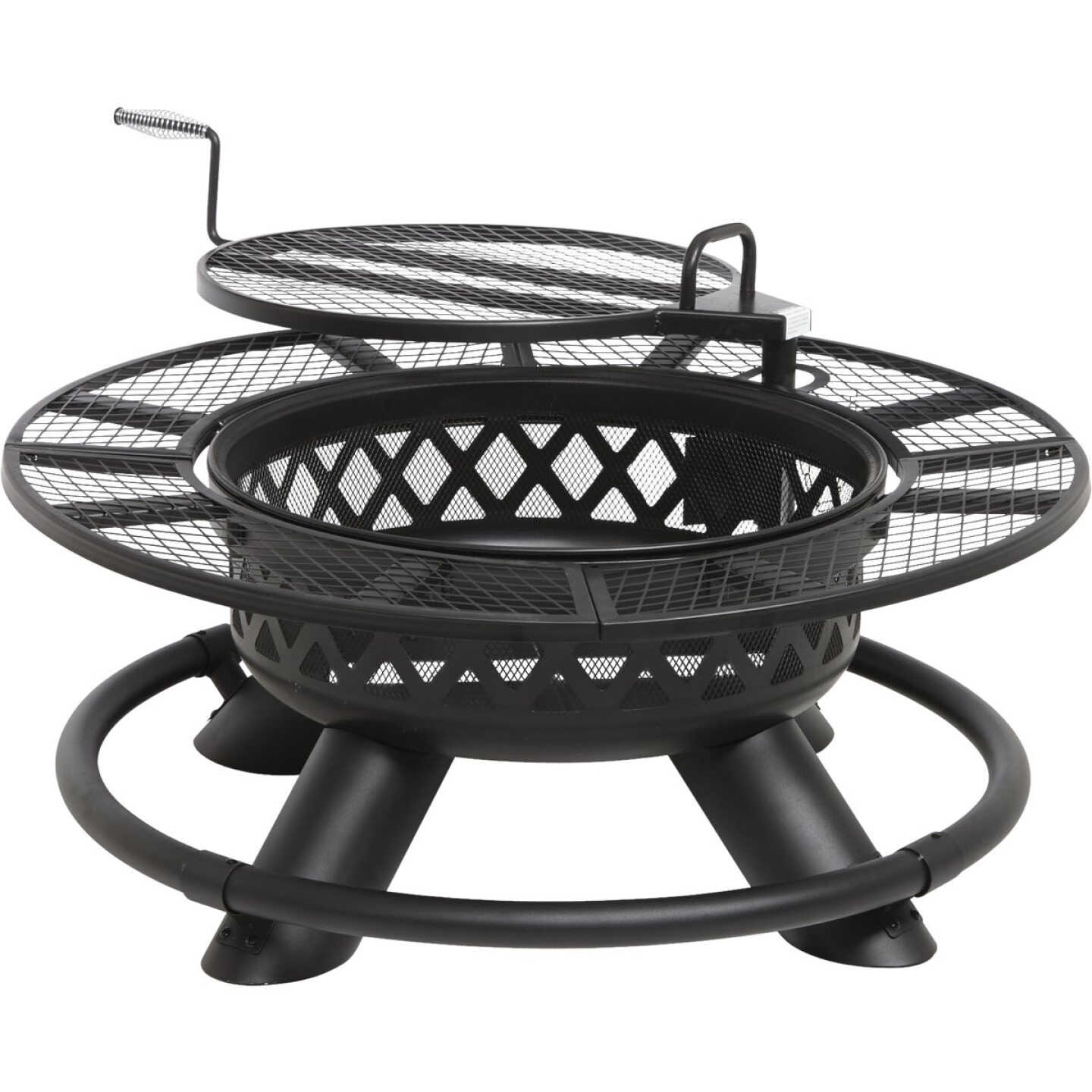 Big Horn 47 In. Camp Black Round Steel Fire Pit Image 4