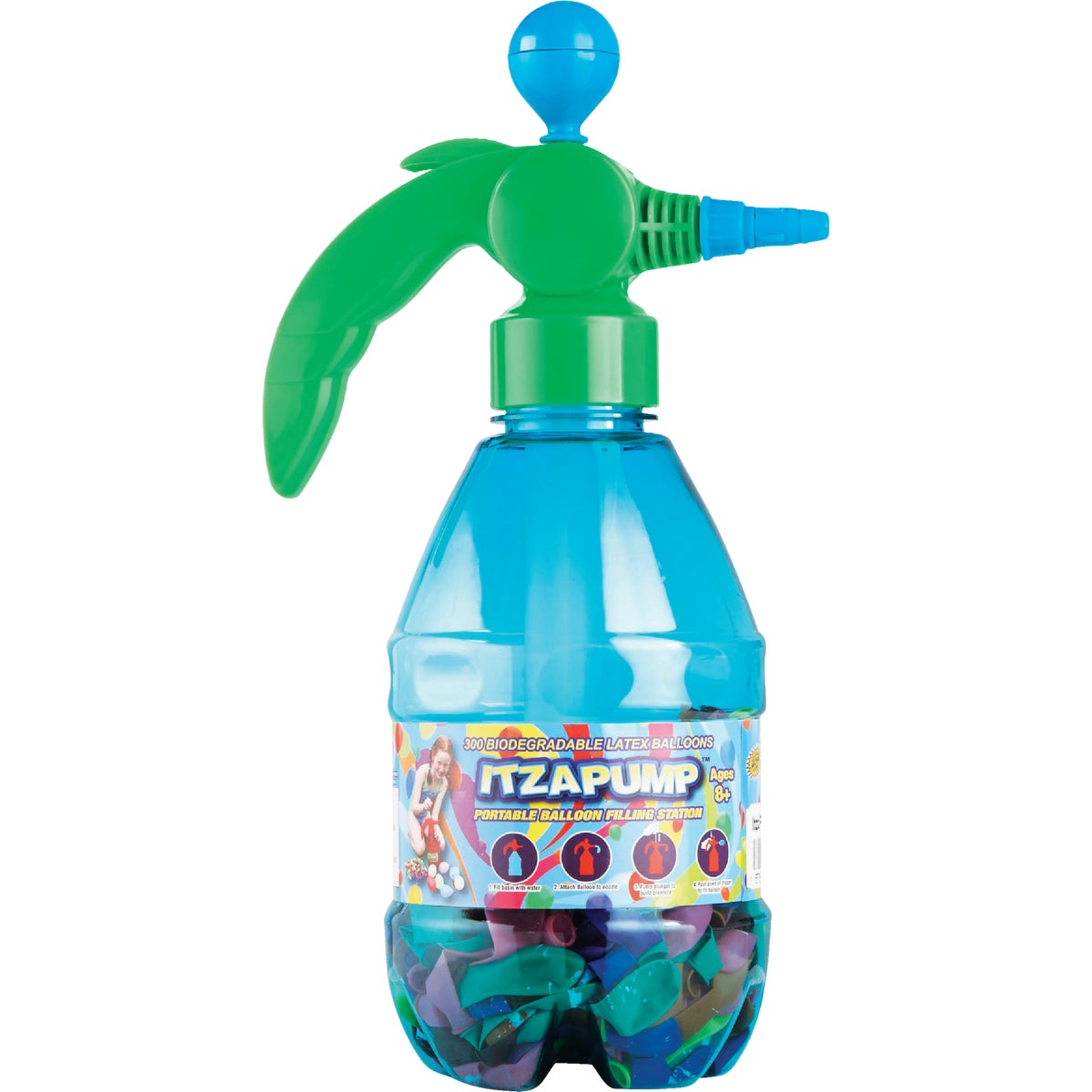 Water Sports ItzaPump Water Balloon Pump with 300 Balloons Image 2