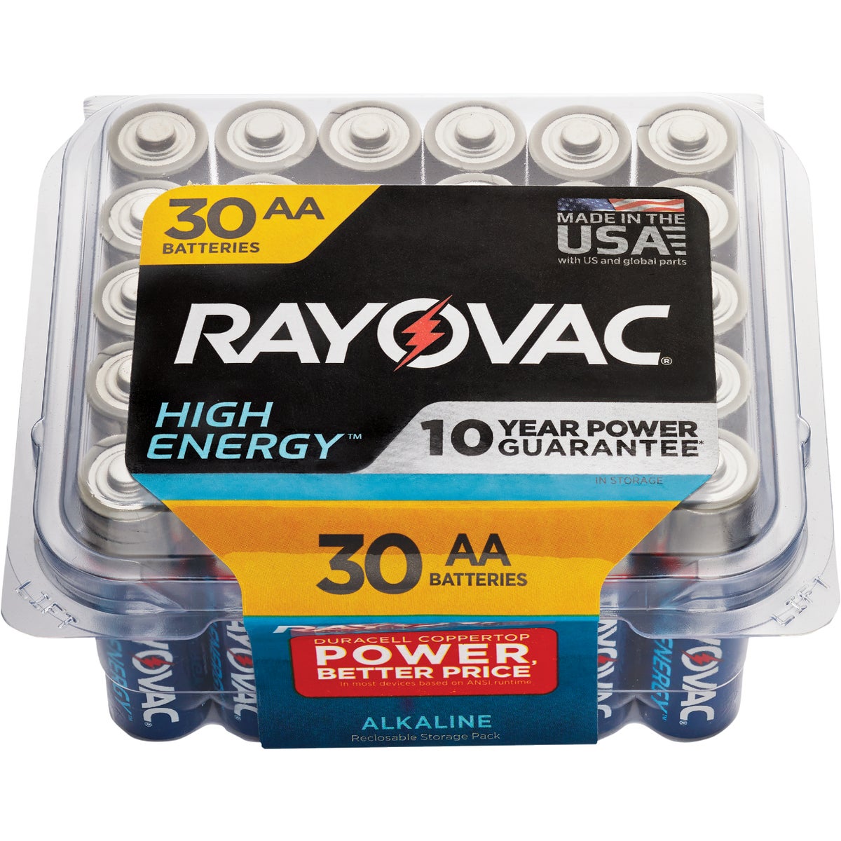 Rayovac High Energy AA Alkaline Battery (30-Pack) Image 1