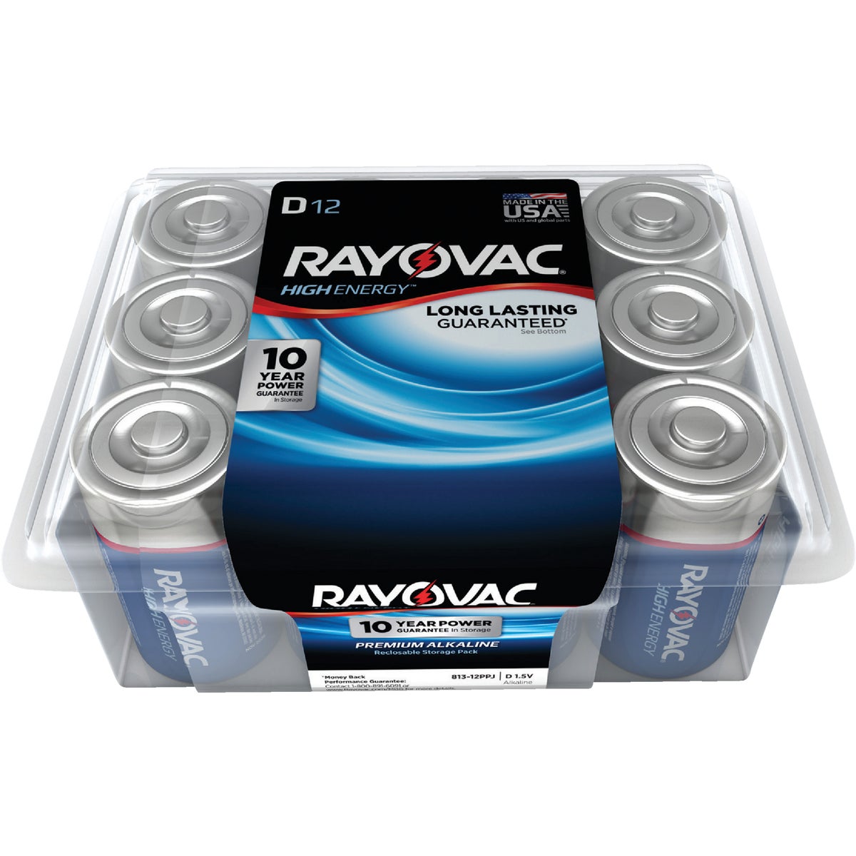 Rayovac High Energy D Alkaline Battery (12-Pack) Image 1