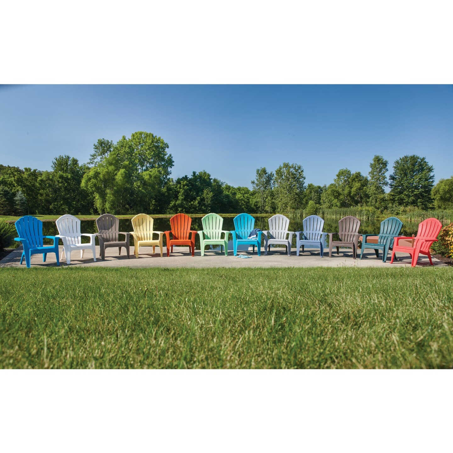 Adams RealComfort Bluestone Resin Adirondack Chair Image 3