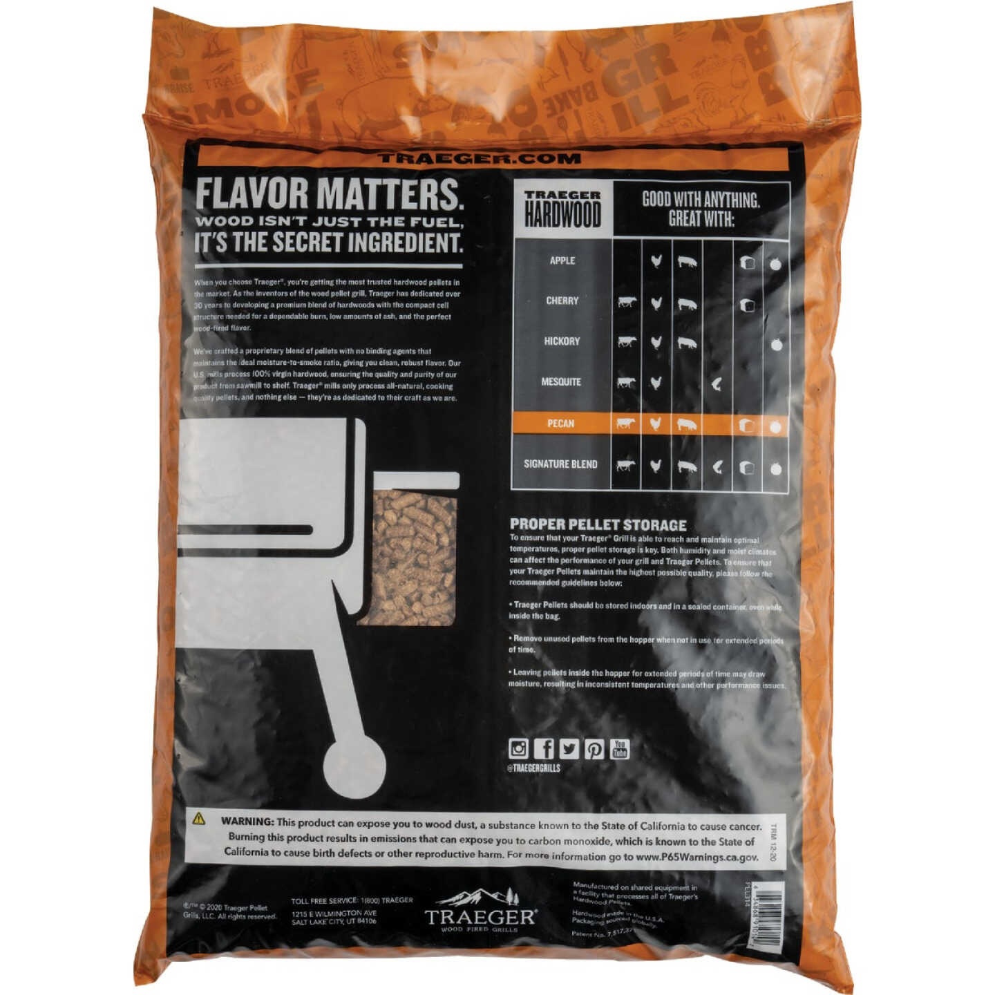 Traeger 20 Lb. Pecan All-Natural Wood Grilling Pellets Image 4