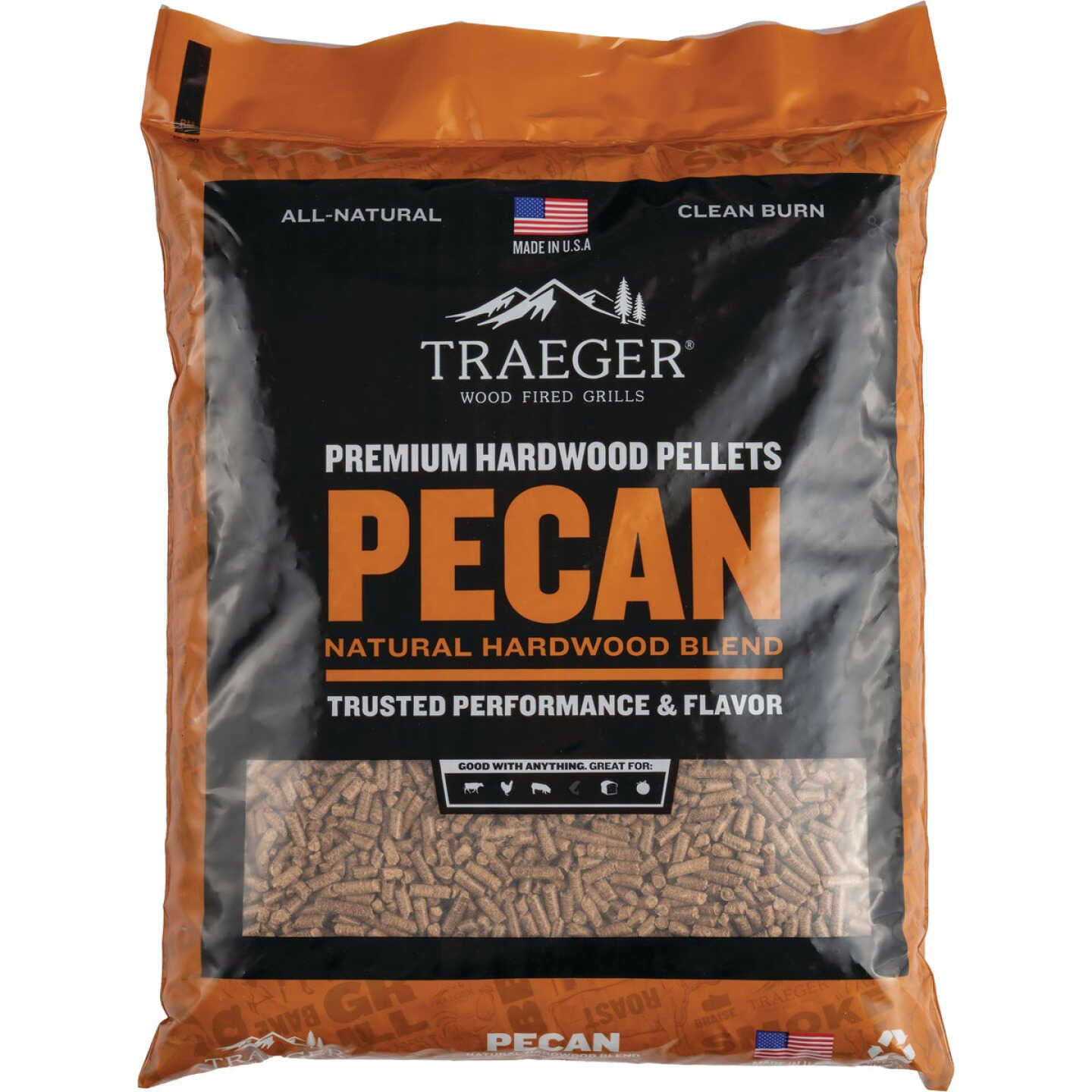 Traeger 20 Lb. Pecan All-Natural Wood Grilling Pellets Image 1