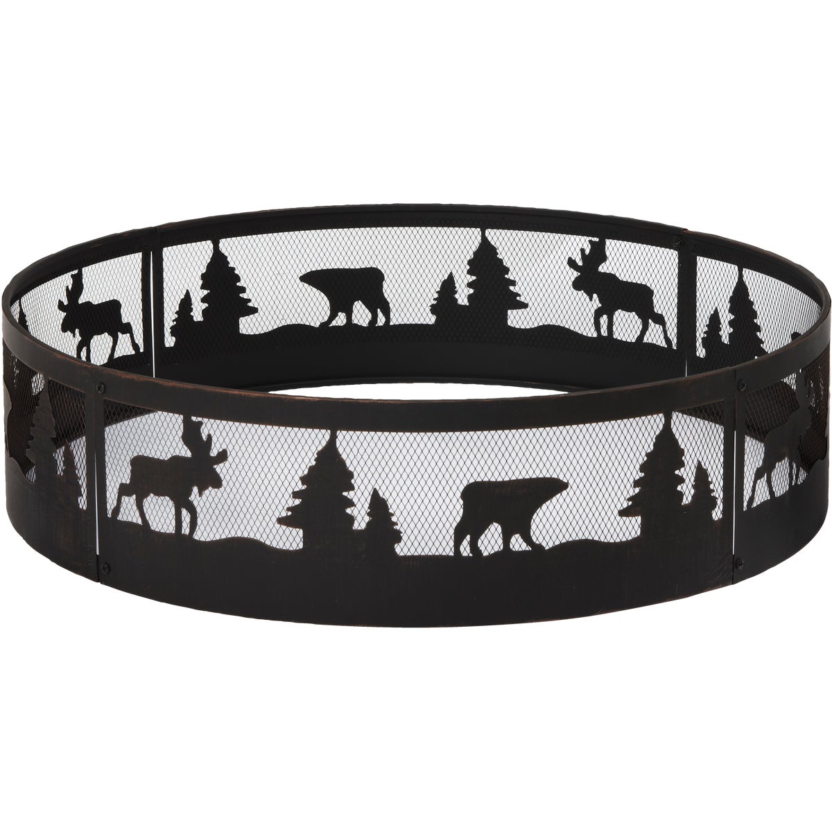 Outdoor Expressions 36 In. Antique Bronze Steel Fire Ring Image 5