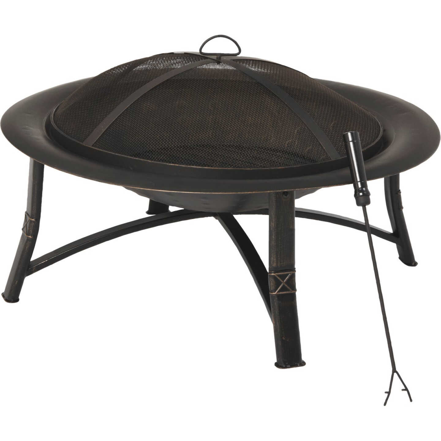 Outdoor Expressions 35 In. Antique Bronze Round Steel Fire Pit Image 1