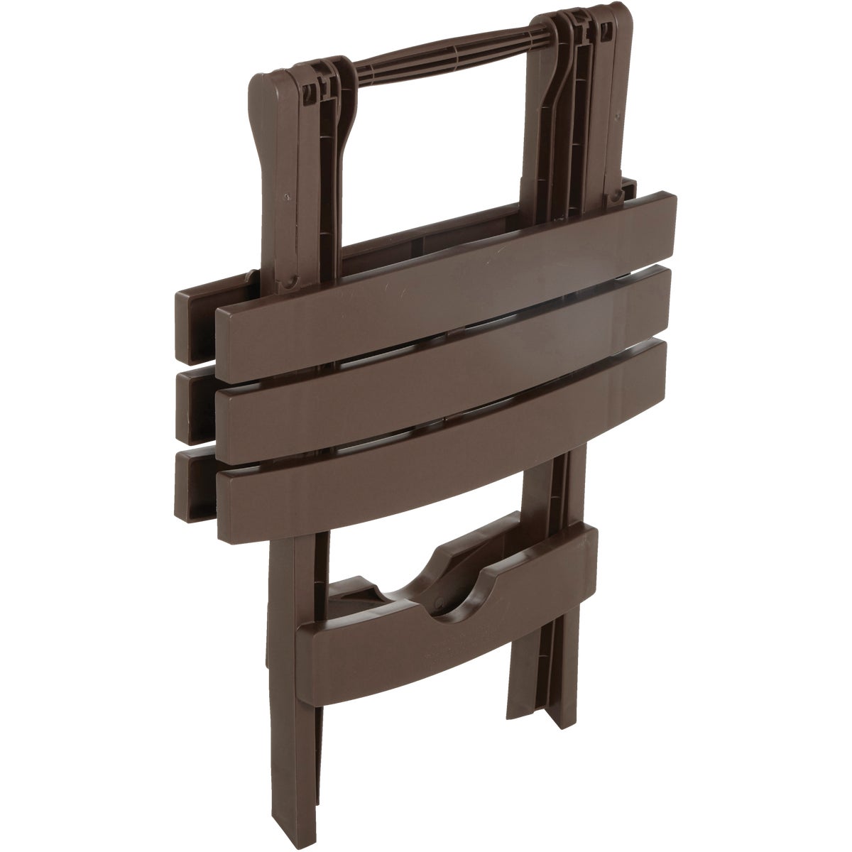 Adams Quik-Fold Brown 15 In. x 17.5 In. Rectangle Resin Folding Side Table Image 2