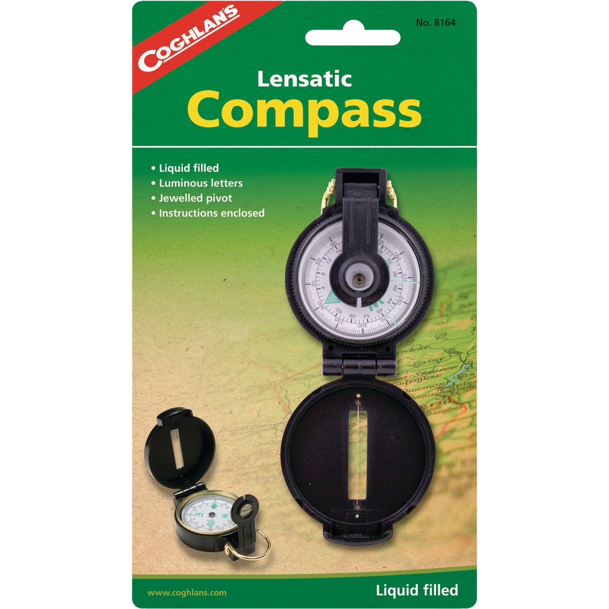 Coghlans Liquid Filled Lensatic Compass