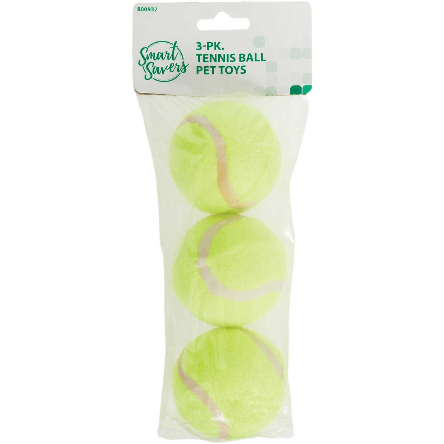 Smart Savers 6 Cm. Dia. Tennis Ball Dog Toy (3-Pack) Image 1