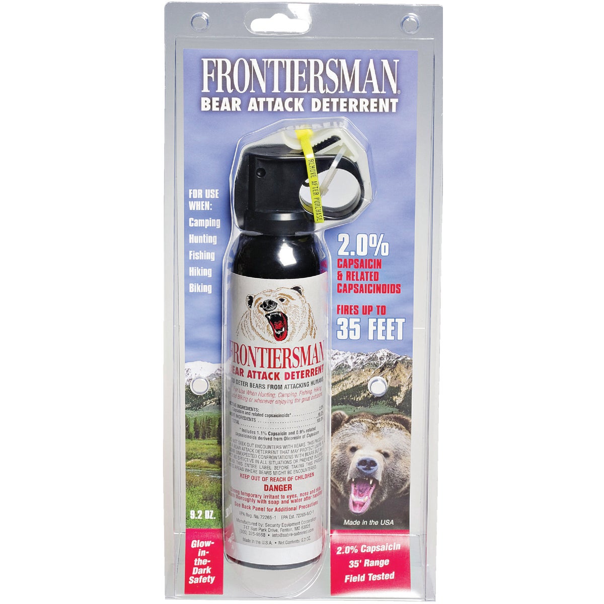 Sabre Frontiersman MAX 9.2 Oz. Bear and Mountain Lion Attack Deterrent Spray