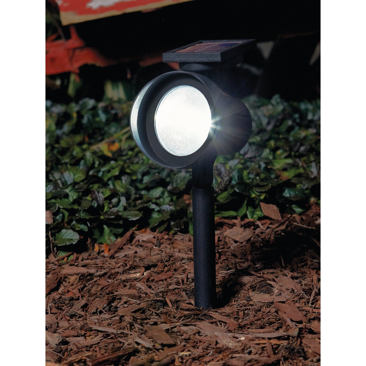 Outdoor Expressions Black 15 Lumens Plastic Floodlight Solar Path Light Image 2