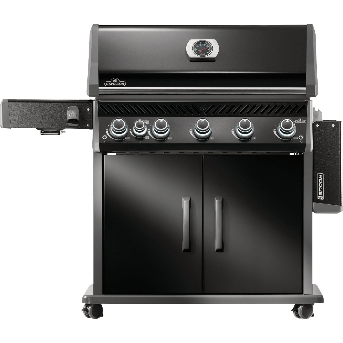 Napoleon Rogue Pro 625 5-Burner LP Gas Grill with Infrared Side Burner, Black Image 5
