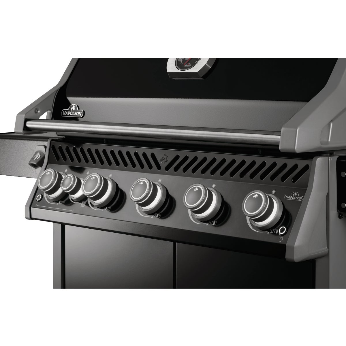 Napoleon Rogue Pro 625 5-Burner LP Gas Grill with Infrared Side Burner, Black Image 4