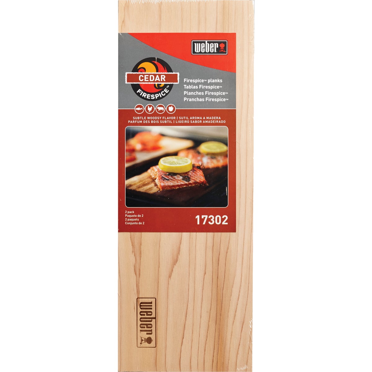 Weber 5-3/4 In. W. x 15 In. L. x 0.78 In. Thick Firespice Cedar Smoke Plank (2-Pack) Image 4