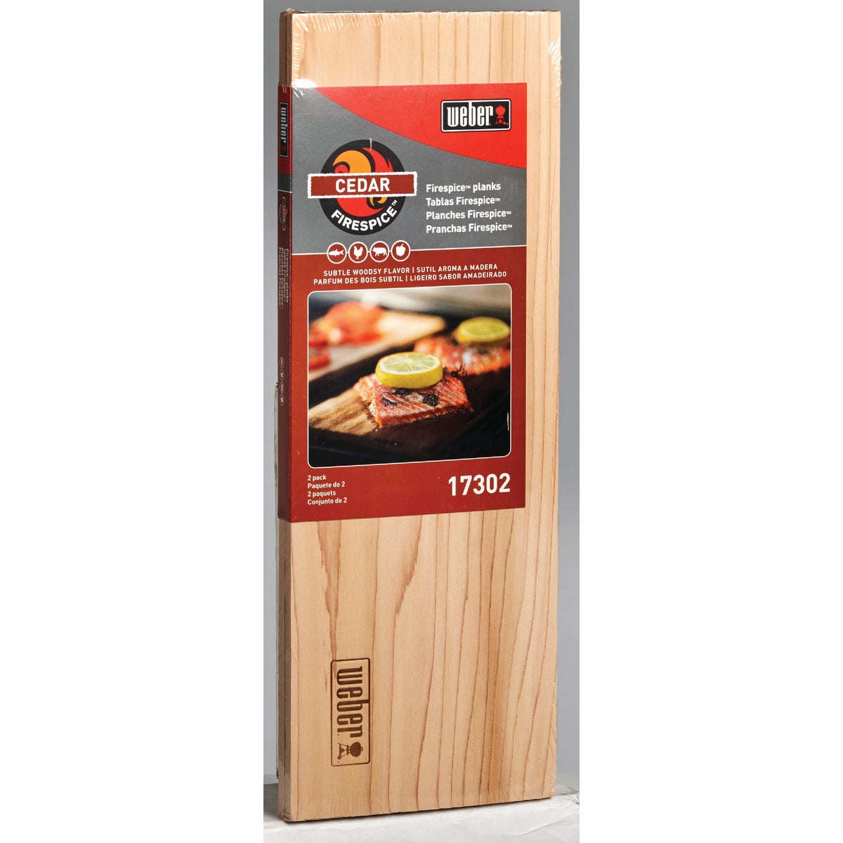 Weber 5-3/4 In. W. x 15 In. L. x 0.78 In. Thick Firespice Cedar Smoke Plank (2-Pack) Image 5