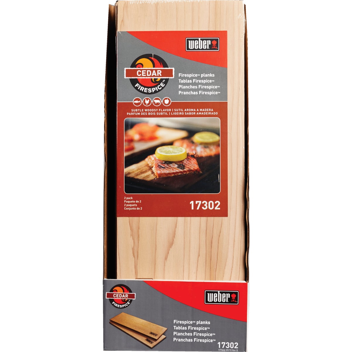 Weber 5-3/4 In. W. x 15 In. L. x 0.78 In. Thick Firespice Cedar Smoke Plank (2-Pack) Image 6